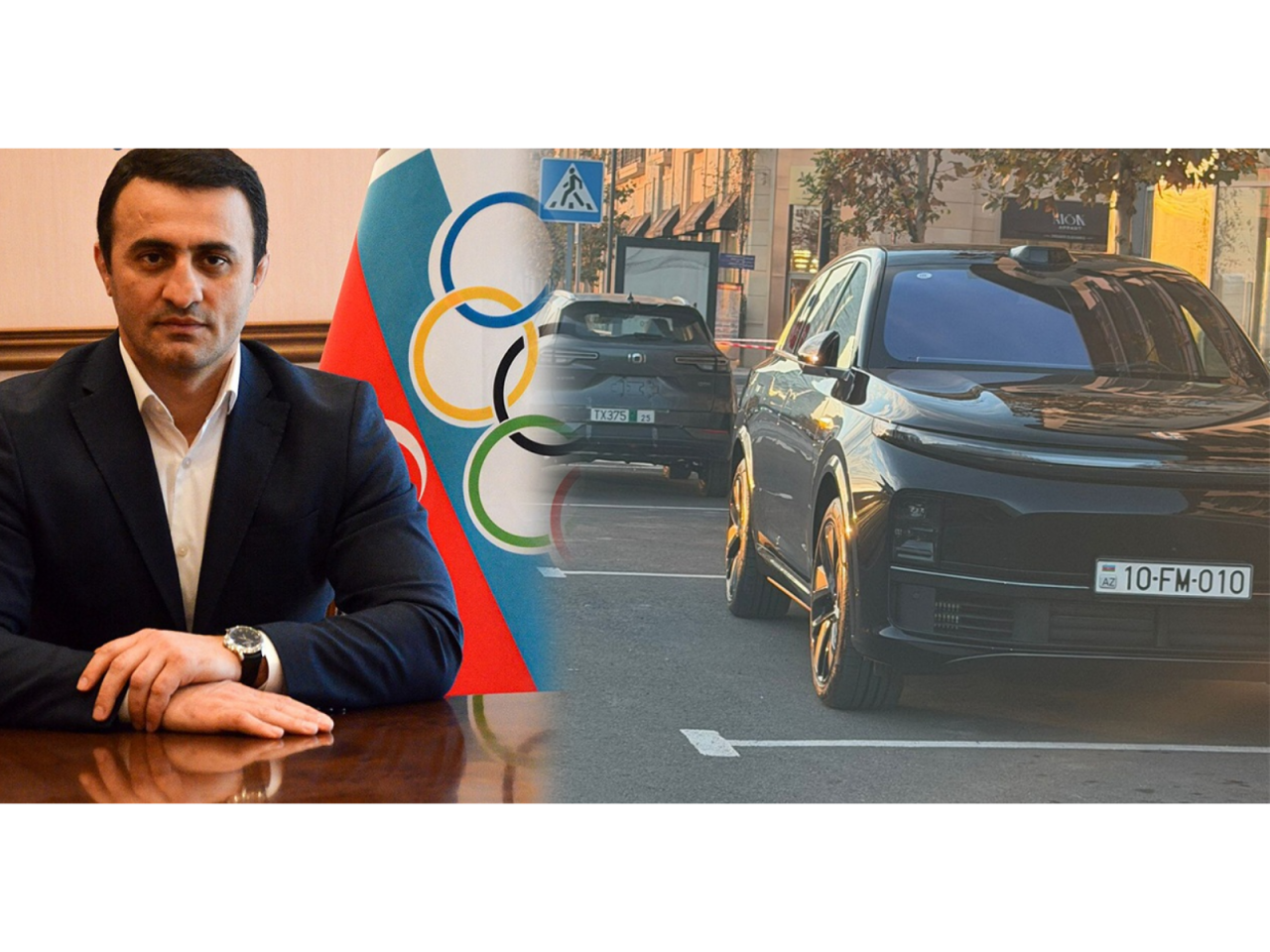 Fərid Mansurov maşını əks istiqamətdə saxladı 