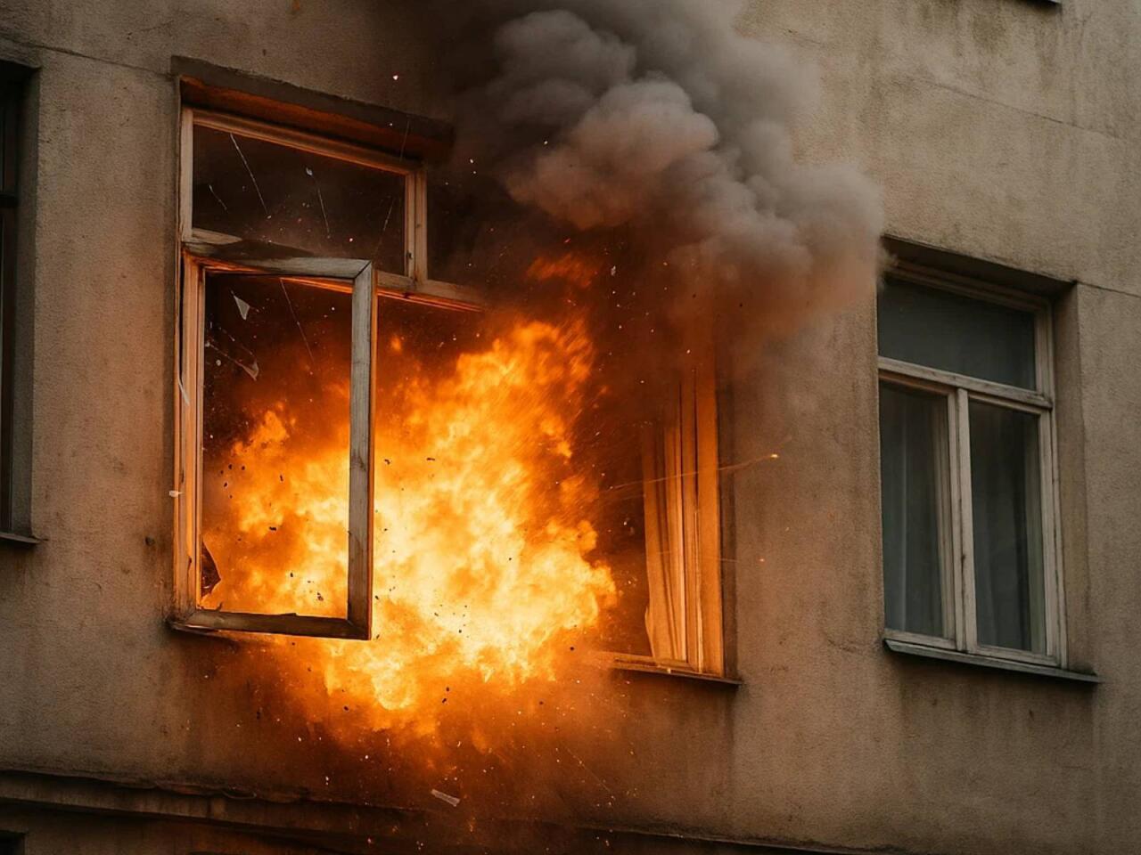 Bakıda evdə yanğın: &ouml;lən var