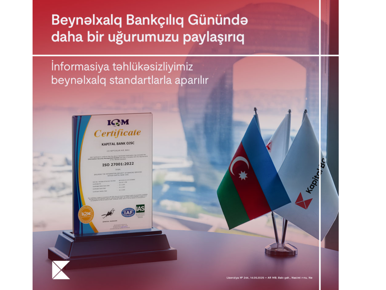 Kapital Bankdan Beynəlxalq Bank&ccedil;ılıq G&uuml;n&uuml;ndə daha bir uğur