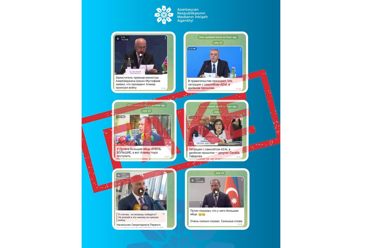 Azərbaycanın bir sıra dövlət xadimləri adından saxta açıqlamalar yayılıb