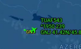 Qəzaya uğrayan C130 təyyarəsinin uçuş trayektoriyası 