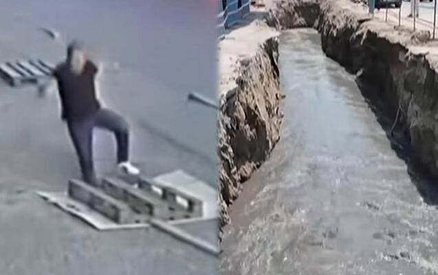 6 ay əvvəl orada yol çökübmüş  Cümşüd “lyuk”a düşməyib 