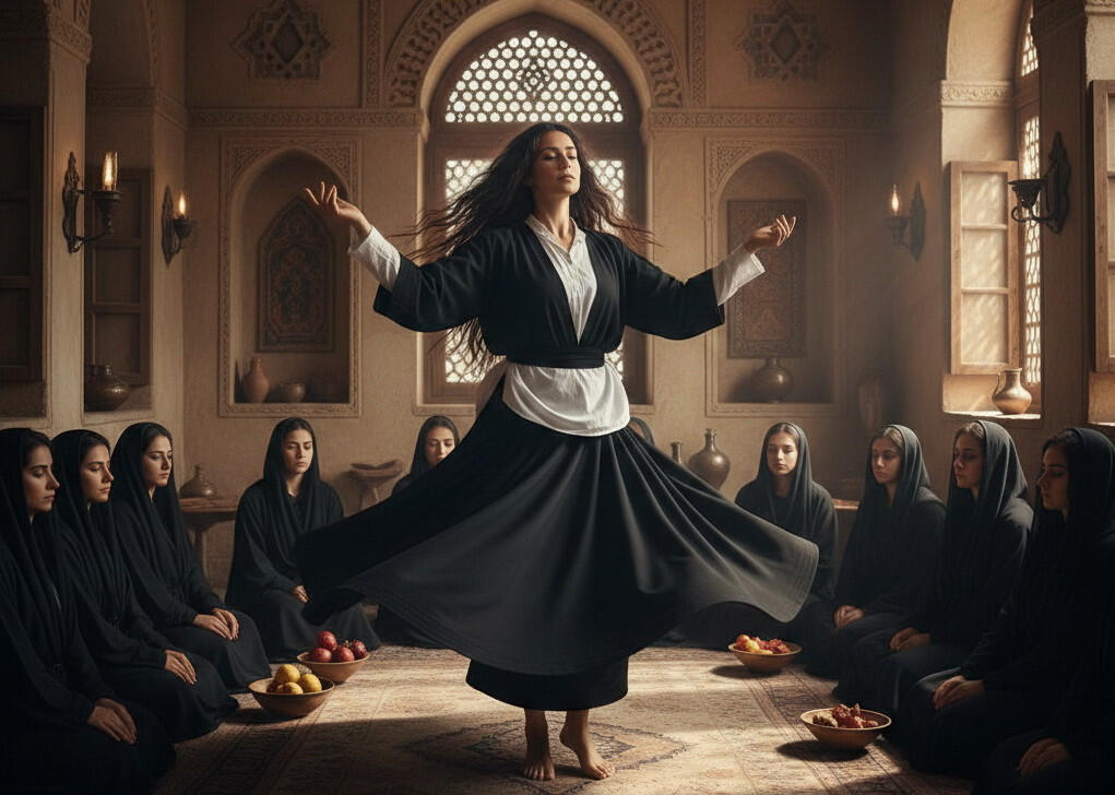 P&uuml;nhan g&uuml;l&uuml;n ətri: sufi dəryasında qadın dərvişlər