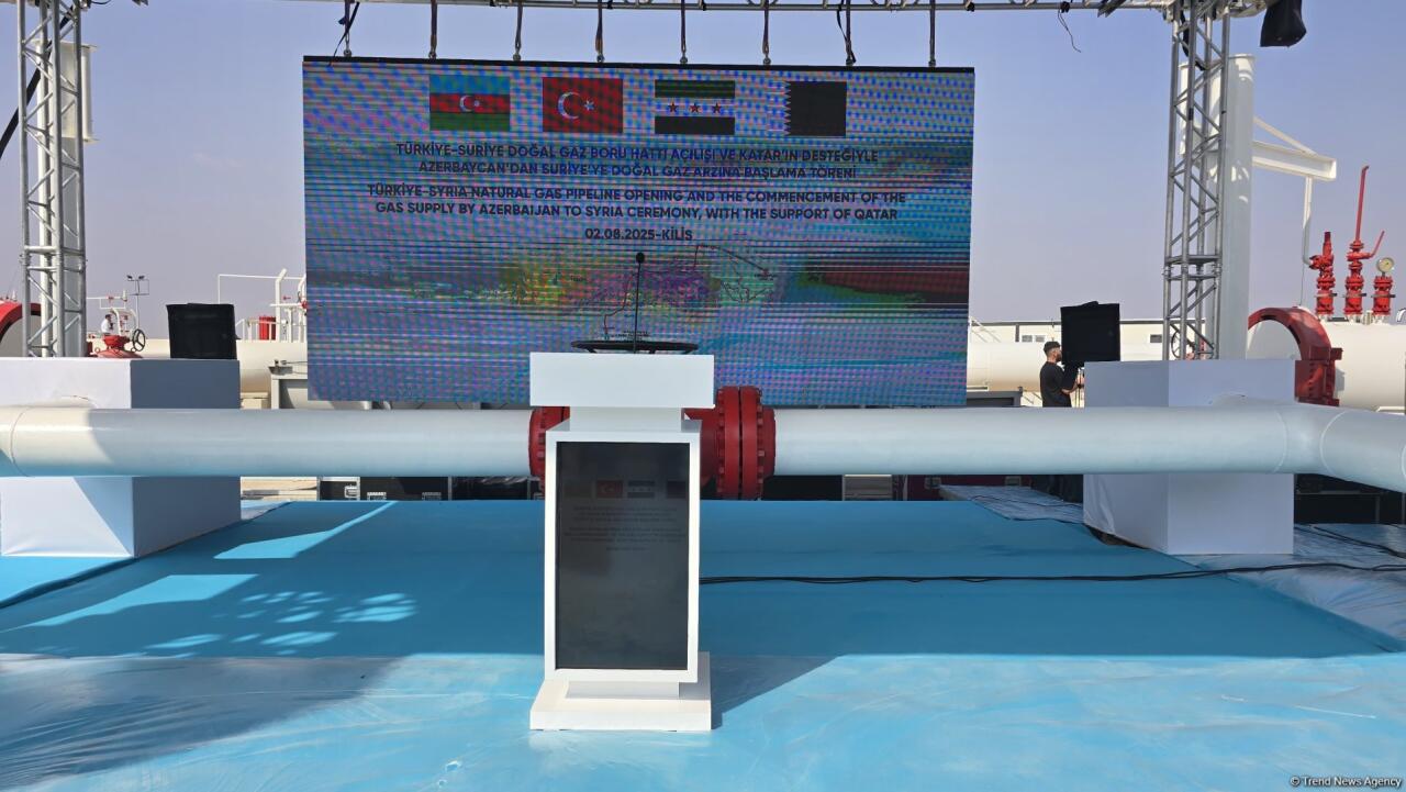 Azərbaycan qazının Suriyaya ixracı ilə bağlı Türkiyədə açılış mərasimi keçirilir  FOTO