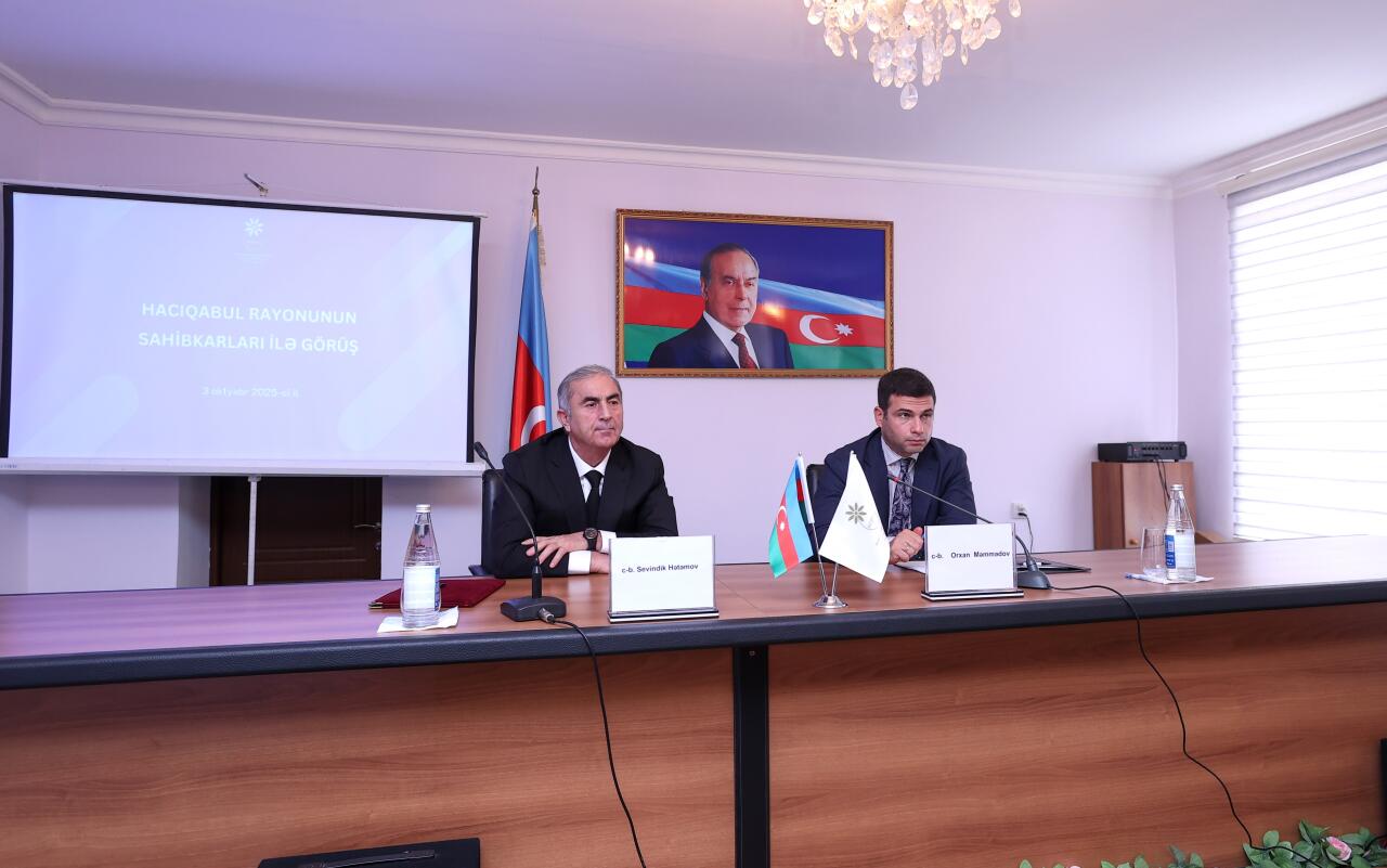 Hacıqabulda sahibkarlarla görüş keçirilib  FOTO