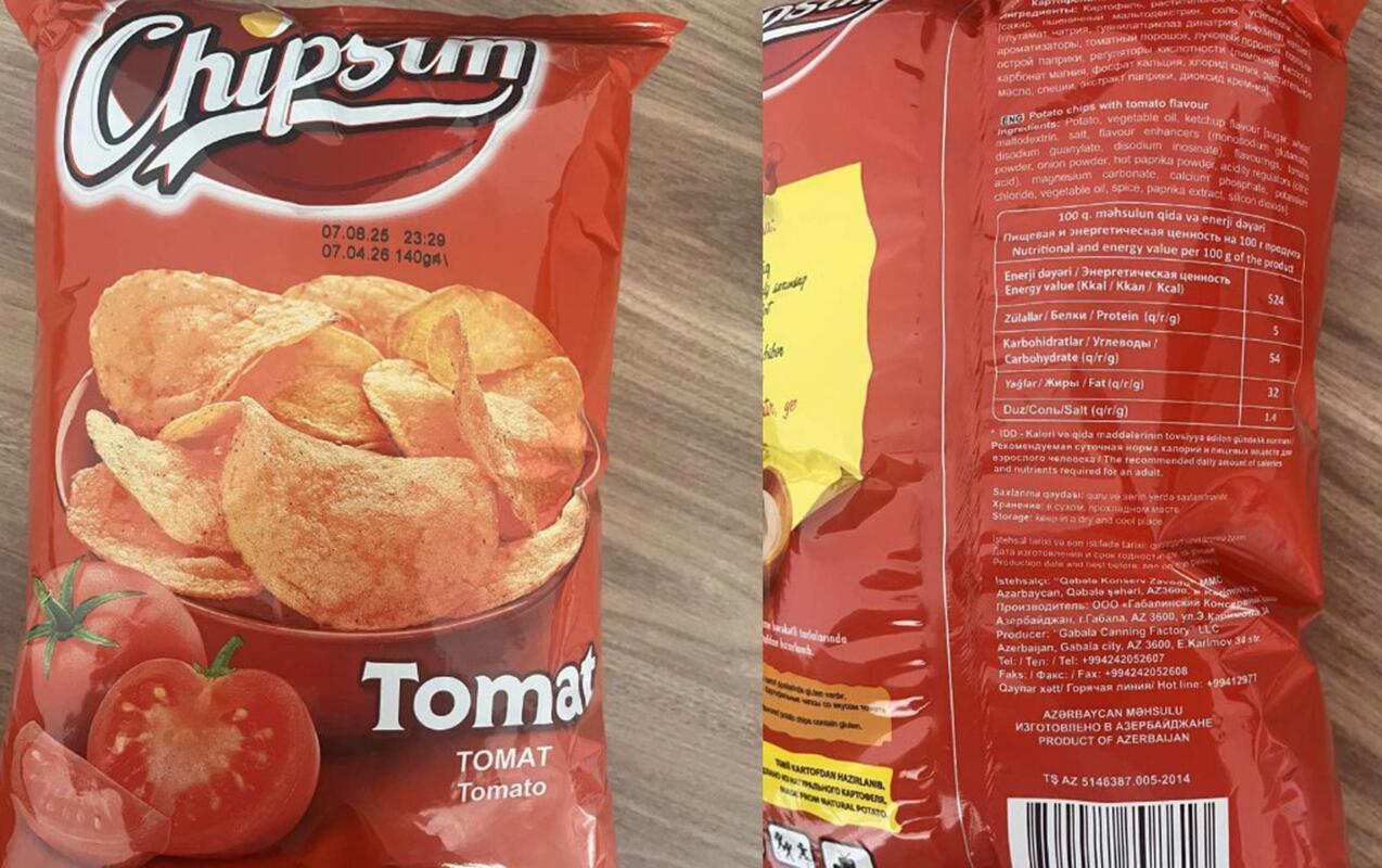 Məşhur çips məhsulunda uyğunsuzluq tapıldı  Yığışdırılır 