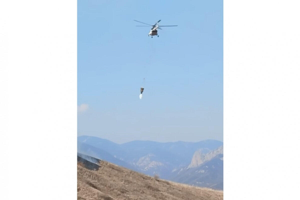 Kəlbəcər və La&ccedil;ına helikopterlər cəlb olundu  Yanğın davam edir  VİDEO