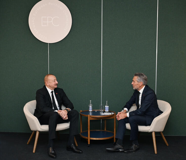 Azərbaycan Prezidentinin Kopenhagendə Niderlandın Baş naziri ilə görüşüb  FOTO