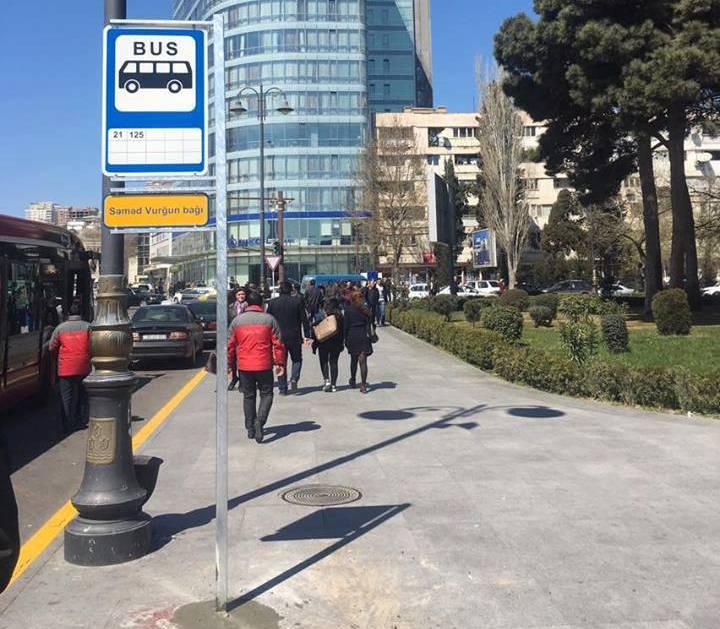 "Şamaxinka"da avtobus dayanacağı problemi nə vaxt həll olunacaq?  AYNAdan A&Ccedil;IQLAMA