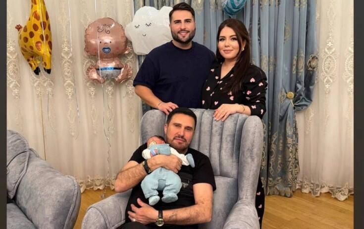 Nadir oğlu və gəlini ilə 