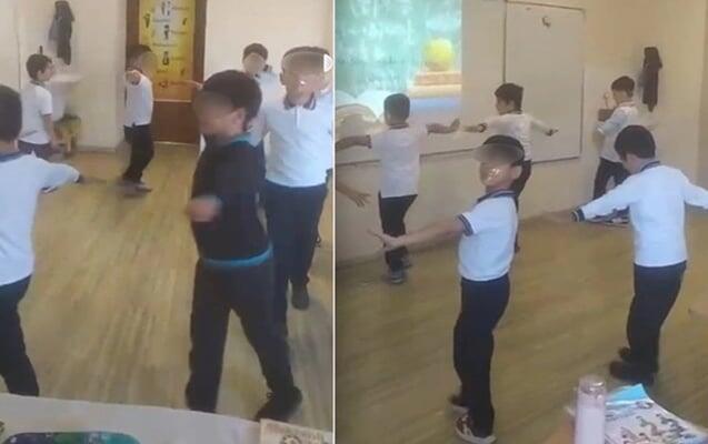 Bakıda müəllim şagirdlərin ağzını “skoç”layıb rəqs öyrətdi