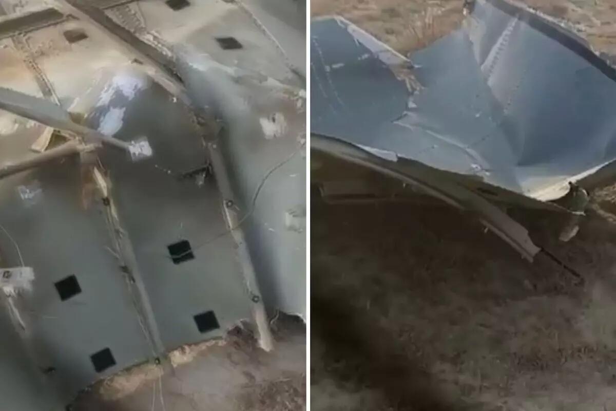 Qəzaya uğrayan təyyarədən geriyə qalanlar 