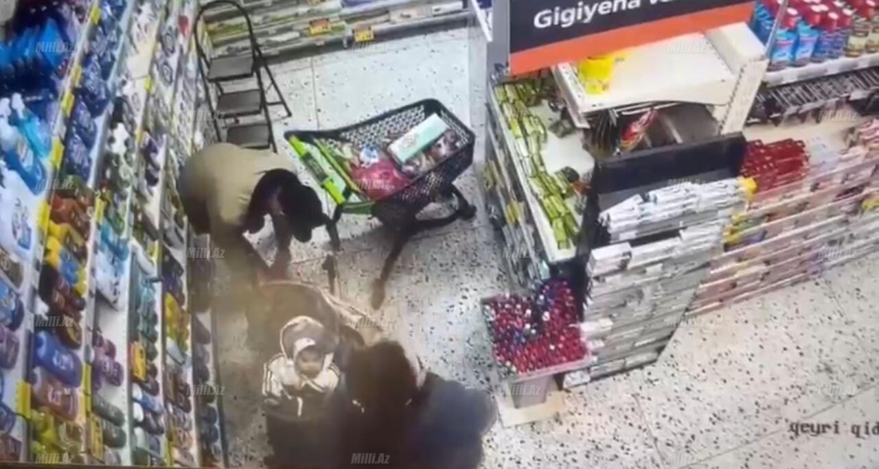 Bakıda ailədən qeyriadi oğurluq  Aldıqları ətləri uşaq arabasına yığıb apardılar 