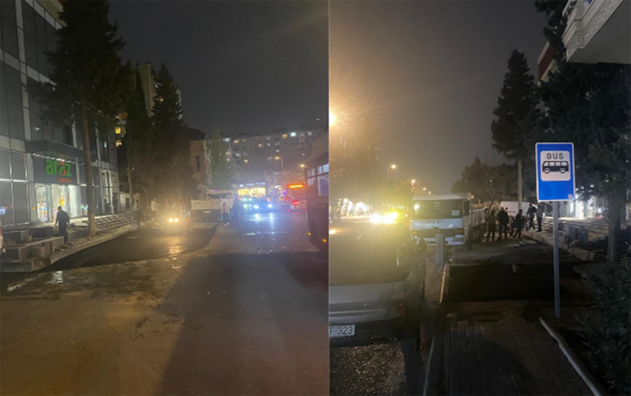 Gecə ilə səkini parkinqə çevirmək istədilər