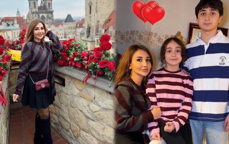 Oğlunun 18 yaşını Praqada qeyd etdi  FOTO