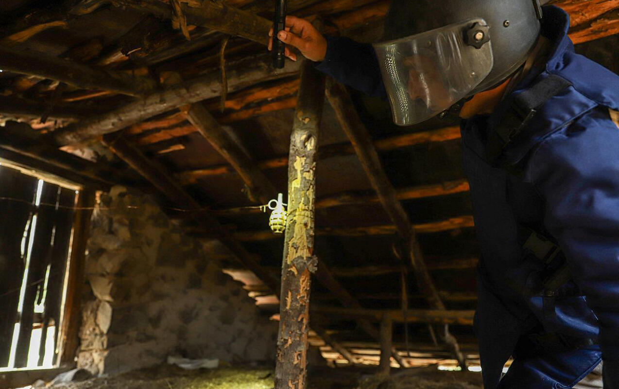 Şuşada evdə partlayıcı tələ aşkarlandı 