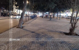 Əhmədlidə tikintiyə icazə verilməyən ərazidə ağaclar kəsildi, yerinə daş d&ouml;şəndi 