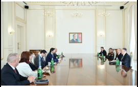 Prezident Slovakiya Baş nazirinin müavininin başçılıq etdiyi nümayəndə heyətini qəbul edib  VİDEO  FOTO