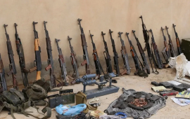 İşğaldan azad olunan b&ouml;lgələrdə silahsursat aşkarlandı