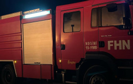 Nərimanovda binada yanğın  sakinlər təxliyə edildi  FOTO