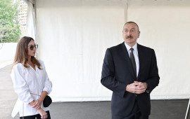 Prezident İlham Əliyev və Birinci xanım Mehriban Əliyeva Xocalının Xanabad kəndində g&ouml;r&uuml;lm&uuml;ş işlərlə tanış olub