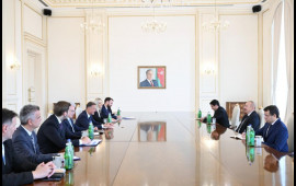 Prezident Xorvatiya parlamentinin nümayəndə heyətini qəbul edib  FOTO