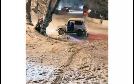 G&ouml;yg&ouml;lə g&uuml;cl&uuml; qar yağıb  FOTO