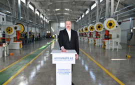 Prezident Xocalının Ballıca kəndində ofis mebelləri və mebel aksesuarlarının istehsalı m&uuml;əssisəsinin a&ccedil;ılışında iştirak edib