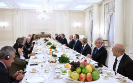 İtaliya Prezidenti Sercio Mattarellanın şərəfinə rəsmi ziyafət verilib