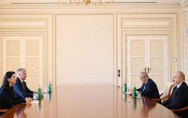 İlham Əliyev Mariam Kvrivişvilini qəbul edib  FOTO