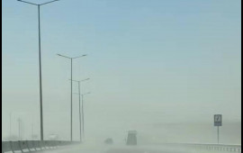 Bakıda "qum qasırğası"  VİDEO