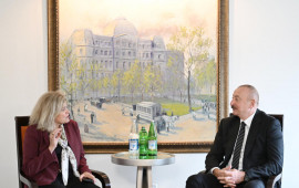 İlham Əliyev Cenni Conson ilə görüşüb 