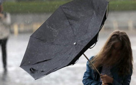 Yağış yağır, g&uuml;cl&uuml; k&uuml;lək əsir  FAKTİKİ HAVA