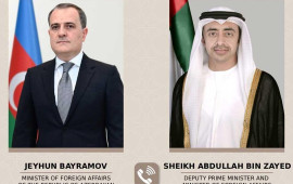 Azərbaycan və BƏƏ XİN baş&ccedil;ıları Yaxın Şərqdə vəziyyəti m&uuml;zakirə edib