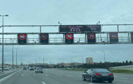 Bu yolda sürət həddi endirildi