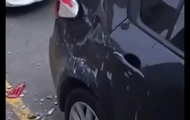 Yasamalda k&uuml;lək binan fasadını qopardı