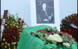 Təzə Pir məscidində Xalq artisti Əminə Yusifqızı ilə vida mərasimi keçirilir  FOTO