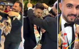 Bəyin boynuna qızıl əvəzinə ət taxdı  FOTO