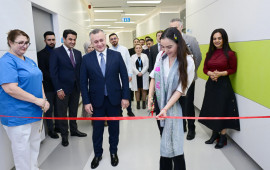Leyla Əliyeva Liv Bona Dea Hospitalında Sümük iliyi nəqli mərkəzinin açılışında iştirak edib 