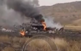 Təyyarənin qəzaya düşdüyü yerdən görüntülər 