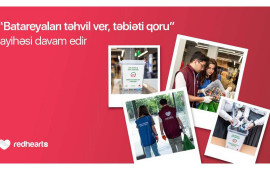 “Batareyaları təhvil ver, təbiəti qoru” layihəsi çərçivəsində 96 kq işlənmiş batareya toplanaraq təhvil verilib