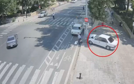 Bakıda piyadalar ölümdən son anda xilas oldular  ANBAAN VİDEO